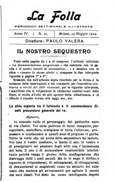 La folla periodico settimanale illustrato