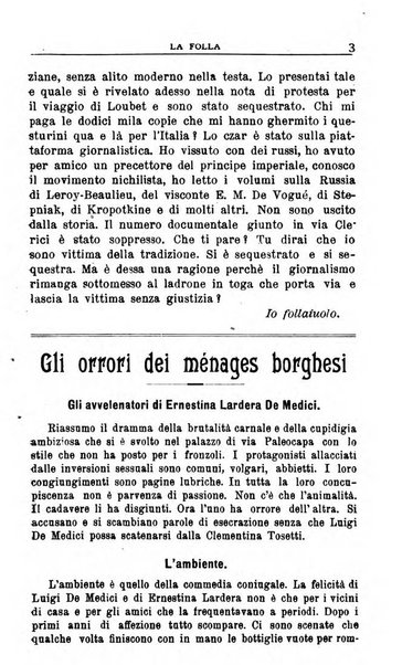 La folla periodico settimanale illustrato