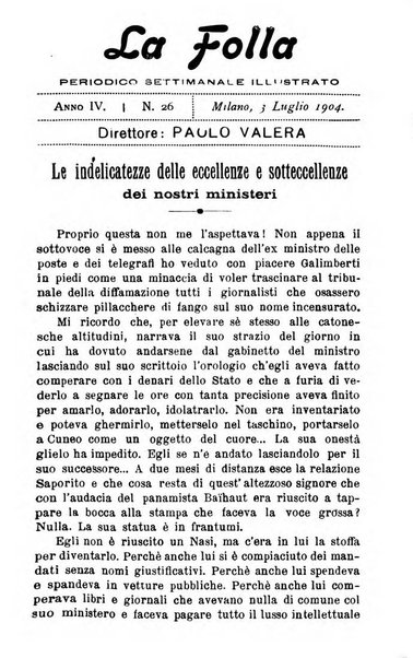 La folla periodico settimanale illustrato