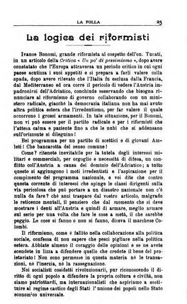 La folla periodico settimanale illustrato