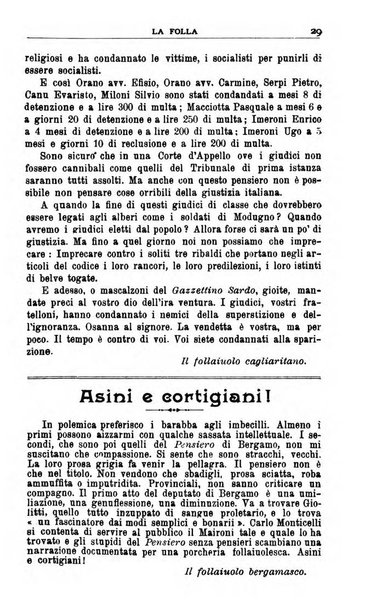 La folla periodico settimanale illustrato