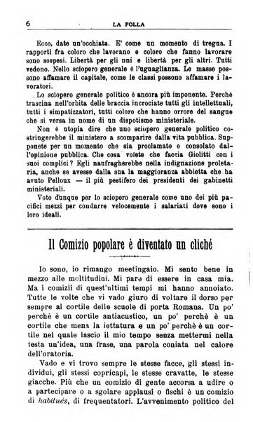 La folla periodico settimanale illustrato