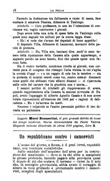 La folla periodico settimanale illustrato