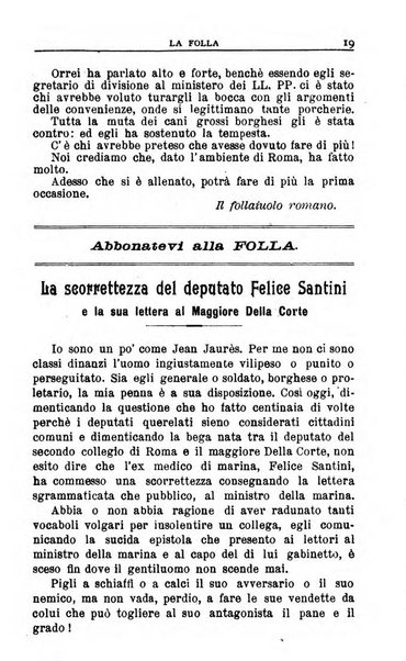 La folla periodico settimanale illustrato