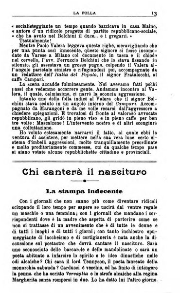 La folla periodico settimanale illustrato