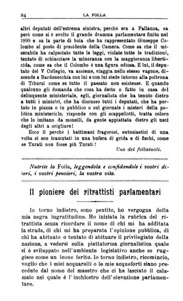 La folla periodico settimanale illustrato