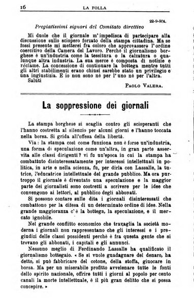 La folla periodico settimanale illustrato