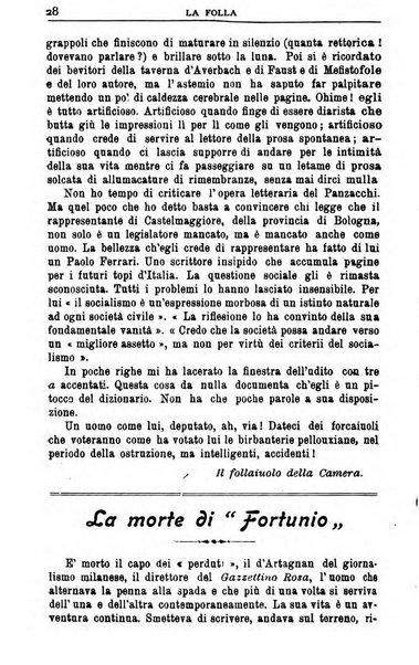 La folla periodico settimanale illustrato