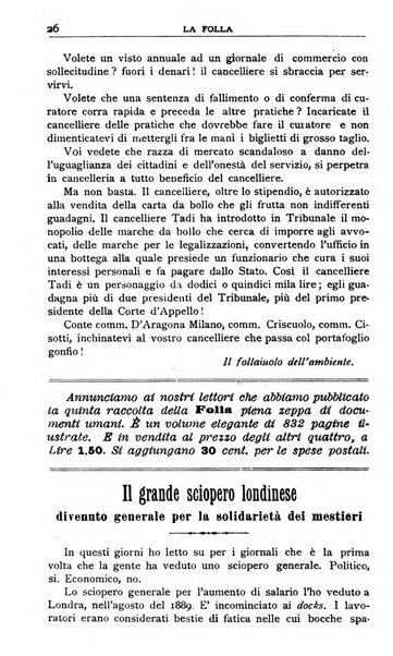 La folla periodico settimanale illustrato