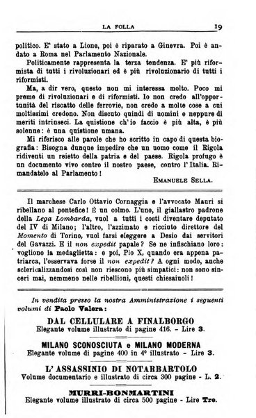 La folla periodico settimanale illustrato