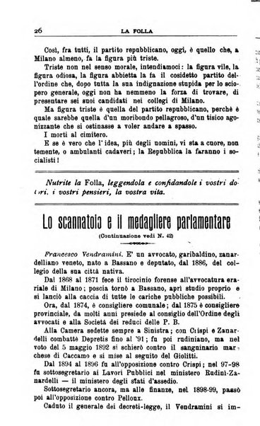 La folla periodico settimanale illustrato