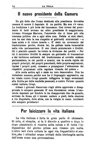 La folla periodico settimanale illustrato