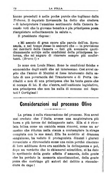 La folla periodico settimanale illustrato