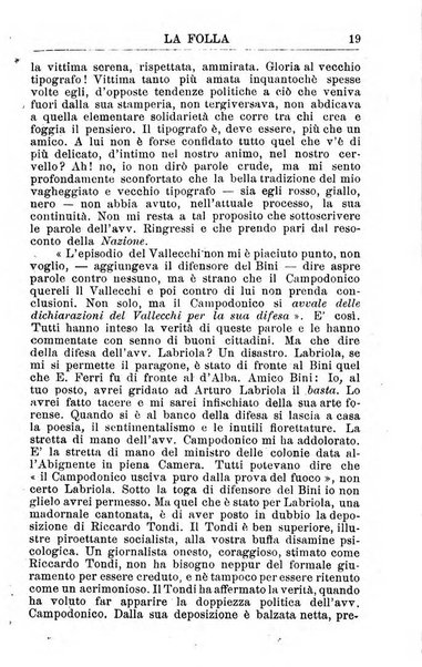 La folla periodico settimanale illustrato