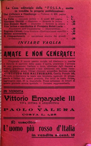 La folla periodico settimanale illustrato