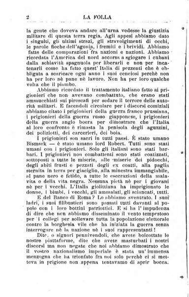 La folla periodico settimanale illustrato