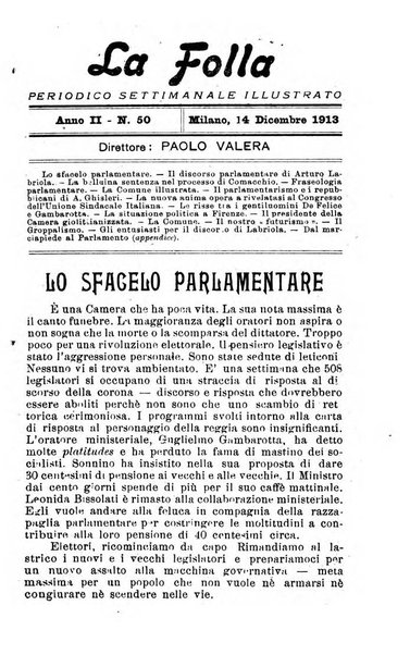 La folla periodico settimanale illustrato