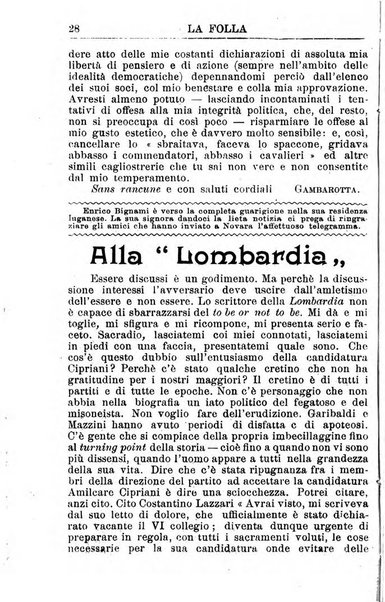 La folla periodico settimanale illustrato