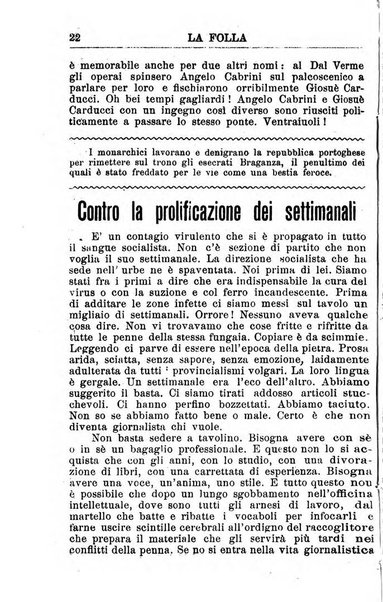 La folla periodico settimanale illustrato