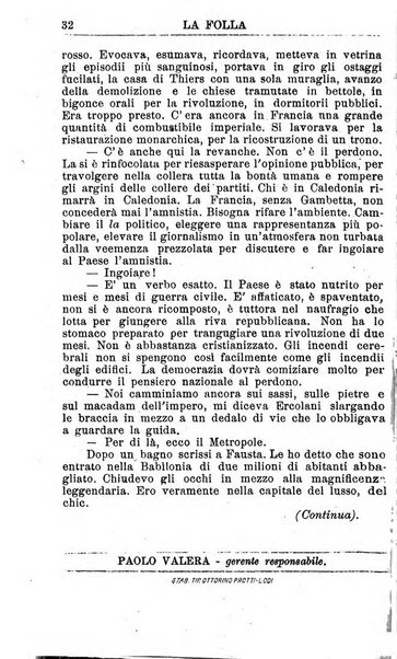 La folla periodico settimanale illustrato