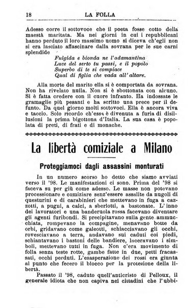 La folla periodico settimanale illustrato