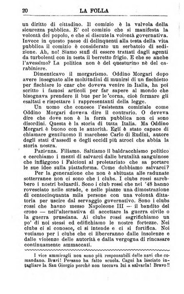 La folla periodico settimanale illustrato