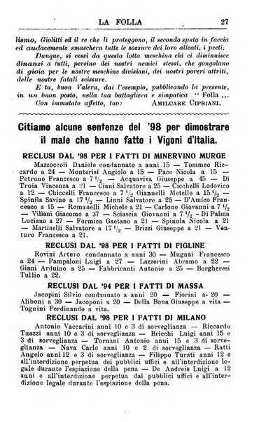 La folla periodico settimanale illustrato