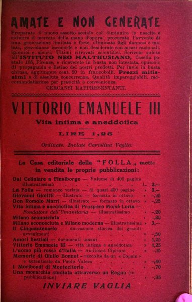 La folla periodico settimanale illustrato