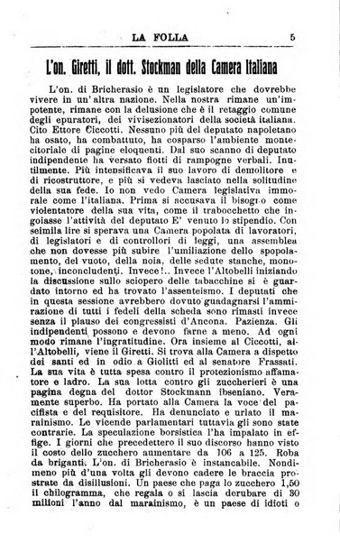 La folla periodico settimanale illustrato