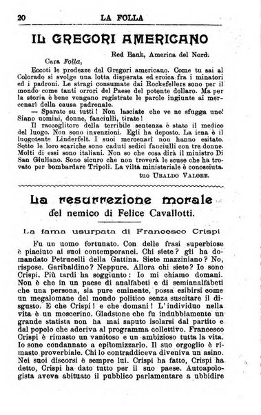 La folla periodico settimanale illustrato