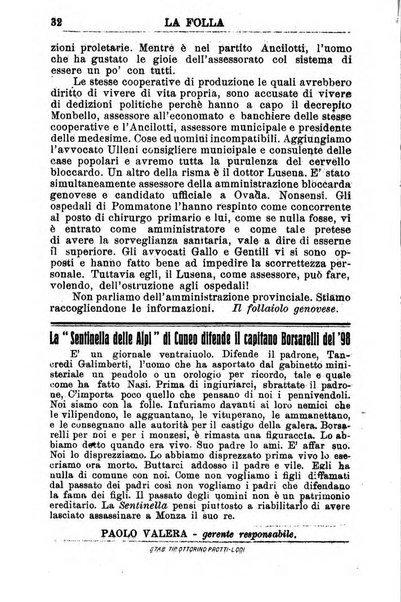 La folla periodico settimanale illustrato