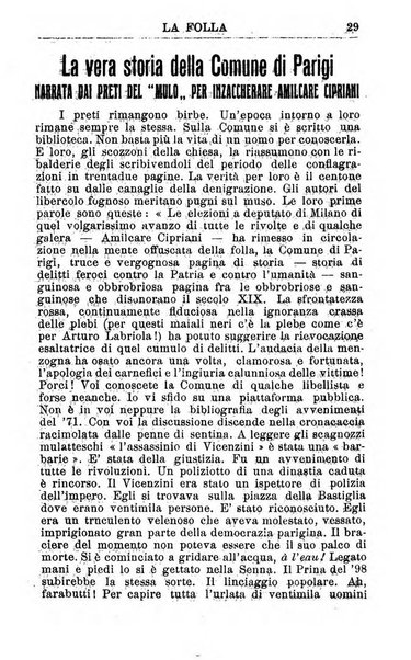 La folla periodico settimanale illustrato