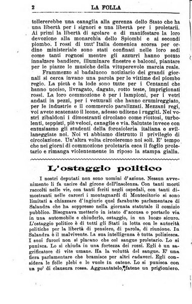 La folla periodico settimanale illustrato