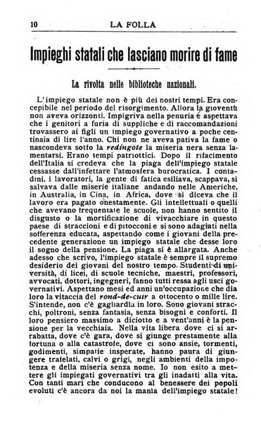 La folla periodico settimanale illustrato