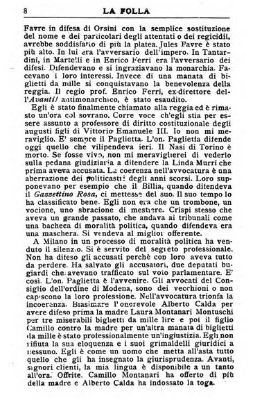 La folla periodico settimanale illustrato