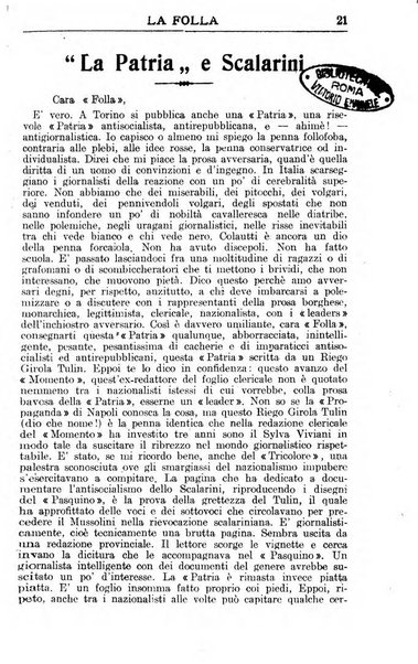 La folla periodico settimanale illustrato