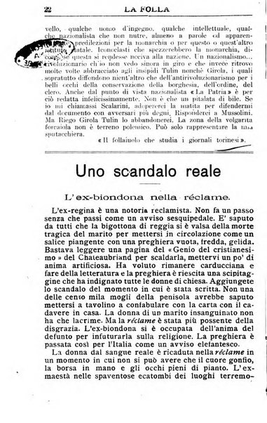 La folla periodico settimanale illustrato