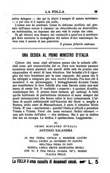 La folla periodico settimanale illustrato