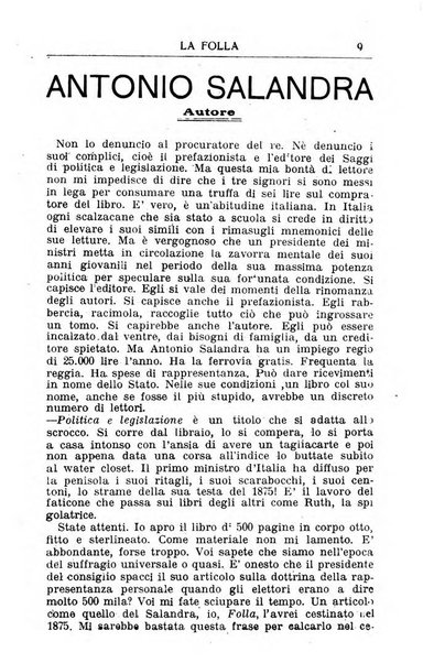 La folla periodico settimanale illustrato