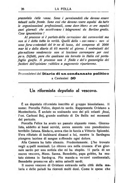 La folla periodico settimanale illustrato