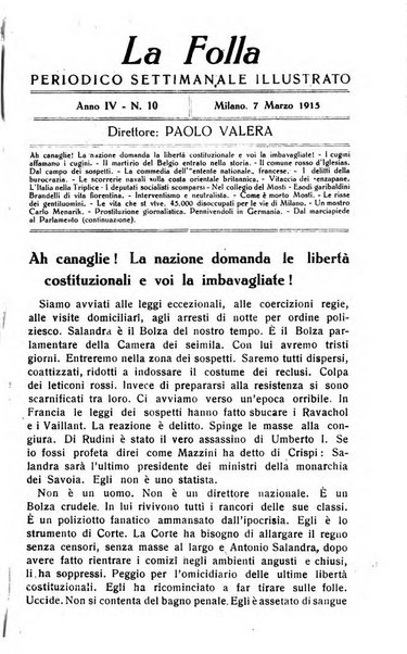 La folla periodico settimanale illustrato