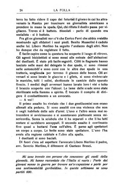 La folla periodico settimanale illustrato