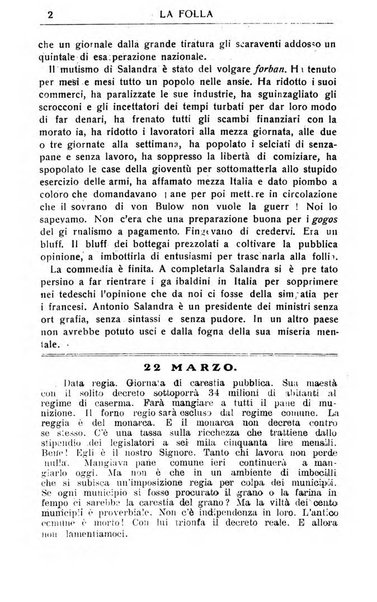 La folla periodico settimanale illustrato