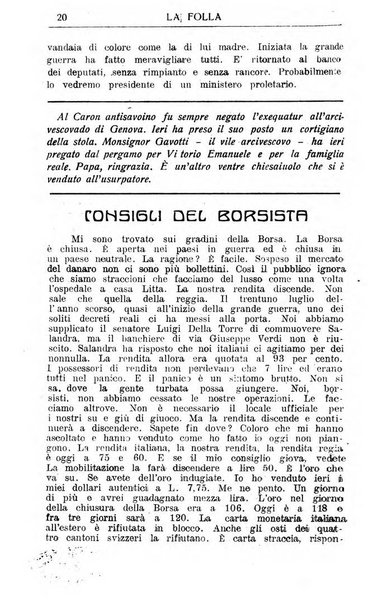 La folla periodico settimanale illustrato