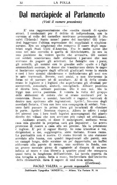 La folla periodico settimanale illustrato