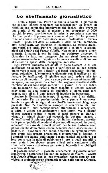 La folla periodico settimanale illustrato