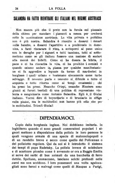 La folla periodico settimanale illustrato