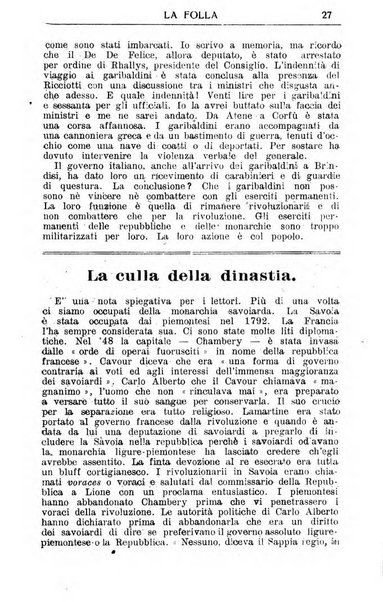 La folla periodico settimanale illustrato