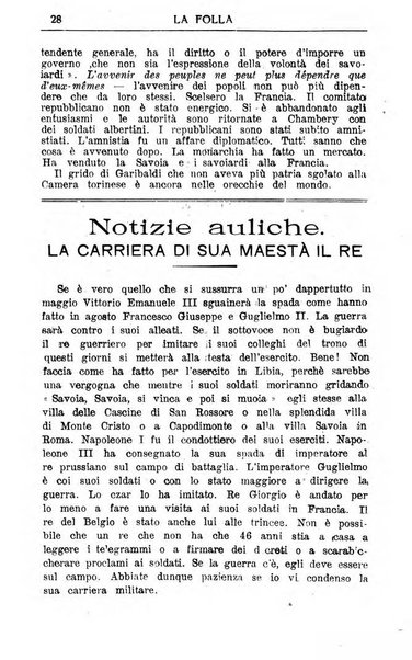 La folla periodico settimanale illustrato