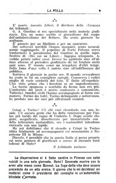 La folla periodico settimanale illustrato